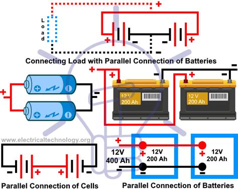 series parallel  series parallel connection  batteries diagrams