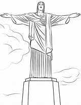 Christ Coloring Redeemer Statue Pages Wonders Printable Categories Articles sketch template