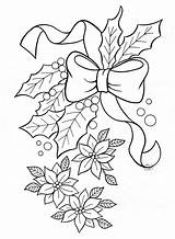 Christmas Coloring Pages Mistletoe Printable Adult Poinsettia Sheets Flowers Disegni Printables Print Color Colouring Book Flower Embroidery Getcolorings Ricamo Ricami sketch template