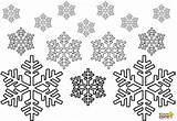 Snowflake Coloring Pages Printable Print Snow Christmas Colouring Color Winter Flakes Kids Preschoolers Printables Prints Cut Snowing Popular Book Kiddycharts sketch template