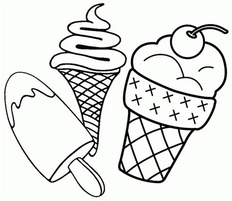 ice cream coloring page  food mitraland