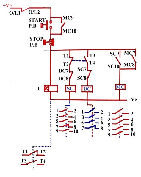 control wiring diagram  star delta starter    gambrco