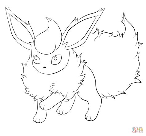 flareon coloring page  printable coloring pages