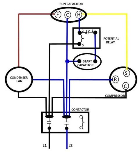 wiring diagram ac capacitor