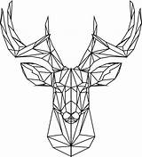 Deer Geometric Deviantart Animal sketch template