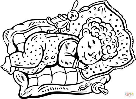 baby sleeping coloring page  printable coloring pages