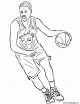 Nba Coloring Pages Klay Thompson Printable Raptors Toronto Basketball Drawing Athletes Colorings Famous Categories sketch template