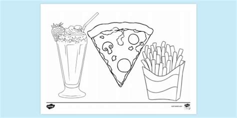 fast food colouring sheet colouring sheets twinkl