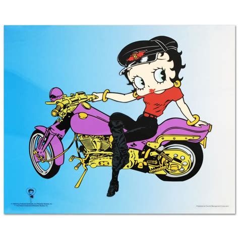Betty Boop On Motorcycle By Betty Boop