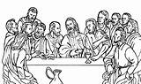 Disciples Supper Apostles Coloringsun sketch template