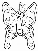 Coloring Pages Valentine Valentines Printable Sheets Butterfly sketch template