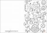 Easter Card Coloring Happy Doodle Pages Cards Printable Supercoloring sketch template