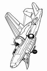 Wwii Coloring Pages Kids Douglas Aircrafts Fun sketch template