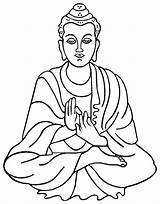 Buda Buddha Kleurplaat Boeddha Divertida Motoras Desarrollar Habilidades Concentración Creatividad sketch template