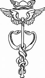 Caduceus Hermes Greek Anaconda Snakes Onlinelabels Similars Hermetic Medizinisch Quecksilber Brass sketch template