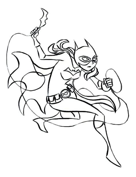 batgirl black  white coloring pages superhero coloring pages
