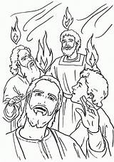 Kudus Roh Pentakosta Pentecostes Turunnya Pentecost Aktivitas Chrisanthana Minggu Gbi Bawangan sketch template
