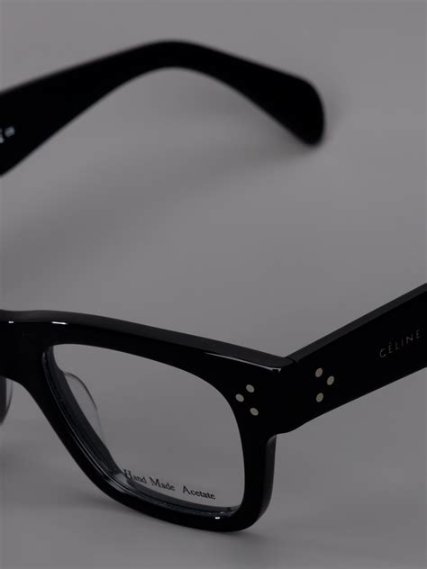 celine square frame glasses in black lyst