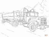 Coloring Truck Log Colouring Adult Pages Stamps Printable sketch template