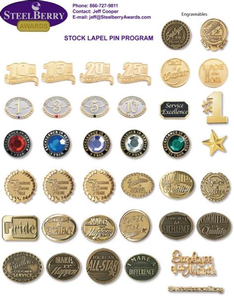 steelberry awards stock award pins