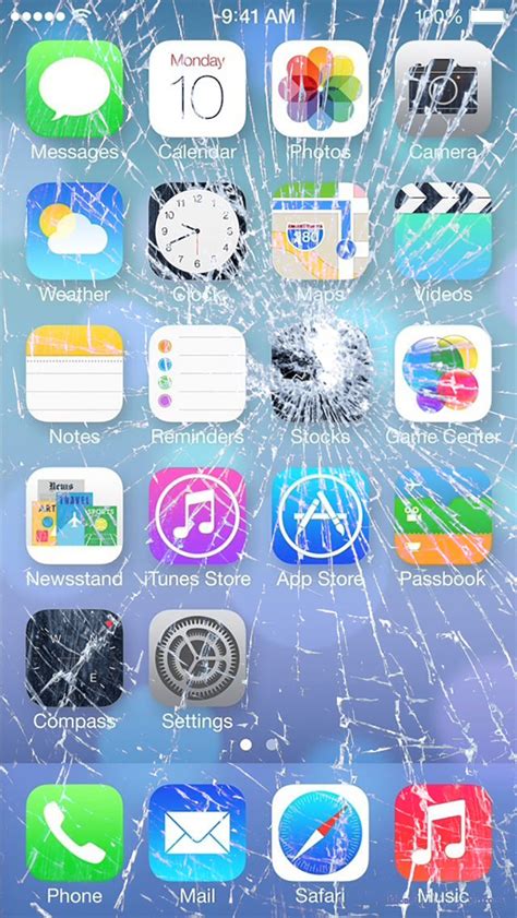 broken screen wallpapers prank  apple iphone