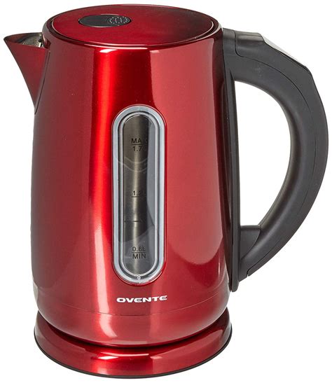 ovente electric hot water kettle  liter stainless steel  touch screen control panel