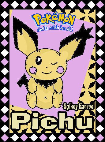 pokedoll spikey ear pichu card  pikabellechu  deviantart