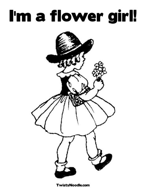 flower girl coloring pages  getdrawings