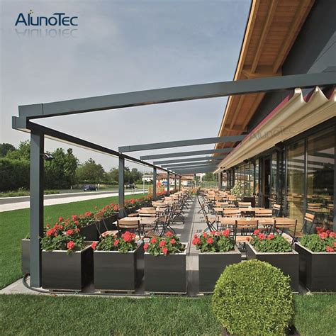 wholesale large size motorized  retractable awning  outdoor restaurant china retractable