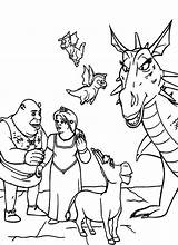 Shrek Coloring Pages Donkey Fiona Dragon Female Family Drawing Baby Printable Print Babies Boyama Princess Colouring Color Clipart Kids Donkeys sketch template
