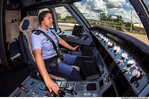 brazilian air forces  female fighter jet pilot flies