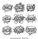 Pow Boom Bam Speech Wtf Sound Icon sketch template