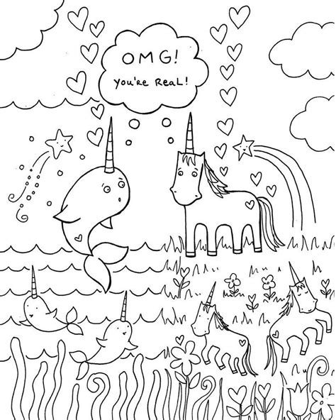 narwhal coloring pages  coloring pages  kids unicorn