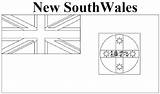 Wales South Flag Coloring State Pages Flags Territories States sketch template