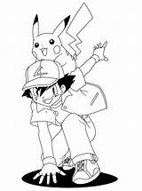 Pokemon Coloring Pages Printable Kids Characters Pikachu Ash Choose Board Anime sketch template