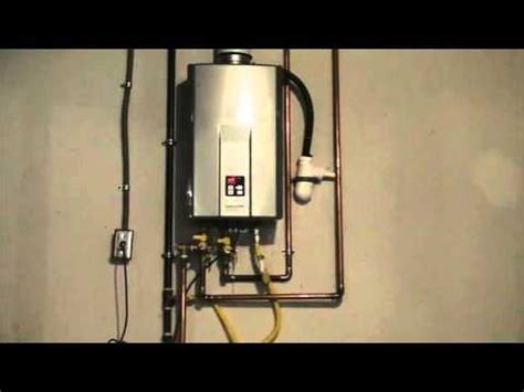 rinnai rlsi ng  efficiency tankless water heater review youtube