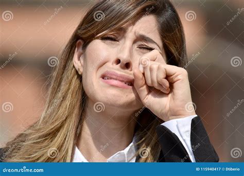 Crying Attractive Diverse Adult Female Stock Image Image Of Adult