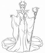 Maleficent Coloring Colouring Sheets Pages Disney sketch template