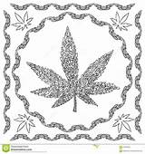 Coloring Pages Cannabis Marijuana Adults Designlooter Decorative sketch template