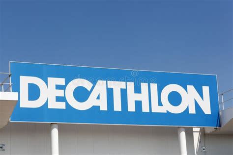 decathlon sign   wall editorial photo image  commerce