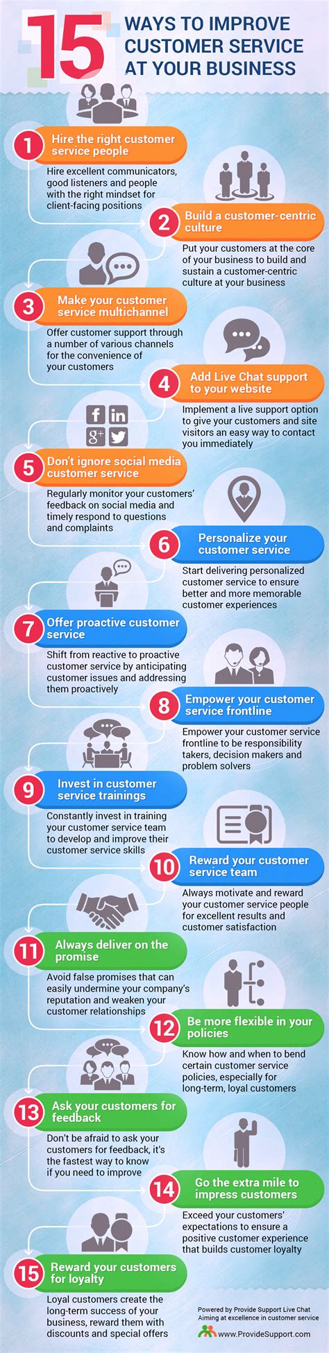 ways  improve customer service   business infographic