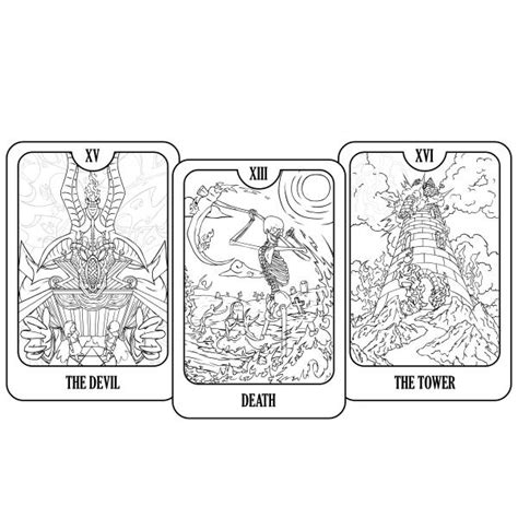 tarot card coloring pages eventeny