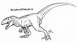 Giganotosaurus Coloring Pages Line Sketcher Saurian Para Clipart Dinosaur Colorir Giganotossauro Deviantart Popular Library sketch template