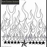 Flame Tattoo Fire Flames Drawing Drawings Designs Star Tattoos Templates Realistic Sleeve Nautical Stencils Skull Stencil Getdrawings Cool Tatto Paintingvalley sketch template