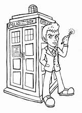 Who Coloring Doctor Pages Tardis Dr Printable Colouring Kids Sheets Tennant Cartoon Getcolorings Book Visit Print Comments Coloringpagesfortoddlers Fan sketch template