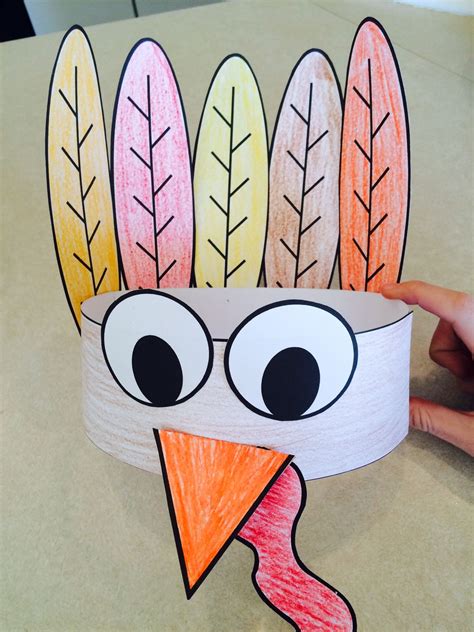 turkey hat kindergarten thanksgiving crafts kindergarten crafts