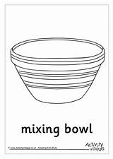 Bowl Colouring Mixing Activity Pancake Word Village Explore sketch template