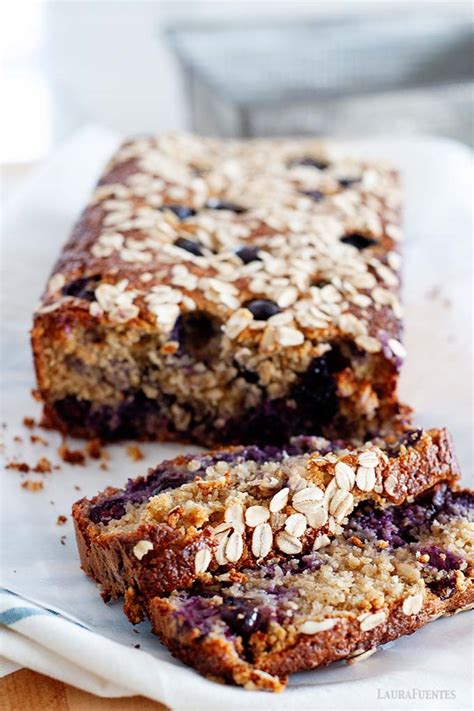 blueberry oat breakfast bread recipe laura fuentes
