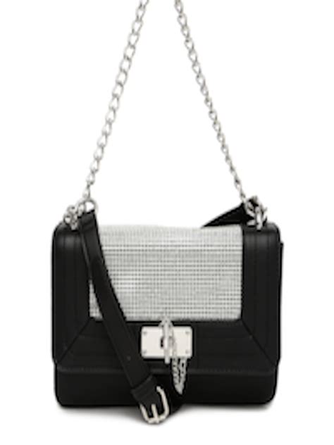 buy aldo black white embellished dyrolla sling bag handbags  women  myntra