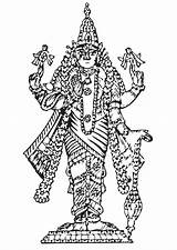 Vishnu Dibujo Malvorlage Shiva Große Abbildung Schulbilder Grandes sketch template
